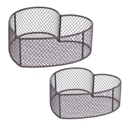 Panier en métal coeur 25 et...