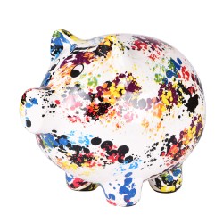 Tirelire cochon granito h22 cm
