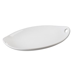 Plat ovale 45x27 blanc artic