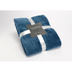 Plaid damier 130x170 bleu...