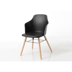 Fauteuil noir Coque